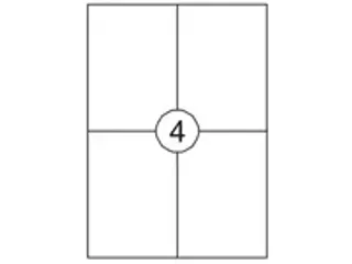 OUTLET Etiket Rillstab 105x148mm A6 Wit 400 Stuks - 1