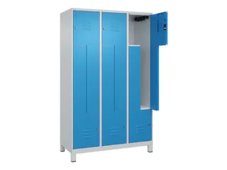 Z-garderobekast,HxBxD 1950x1200x500mm,vak B 200/400mm,cil.-slot,voeten - 2