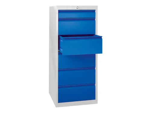 ladekast HxBxD 1200x500x600mm 6laden slot RAL7035 front RAL5010