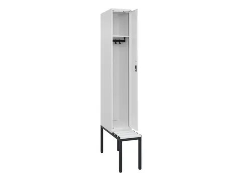 locker met bank,HxBxD 2120x300x815mm,1vak,vak B 300mm,cilinderslot