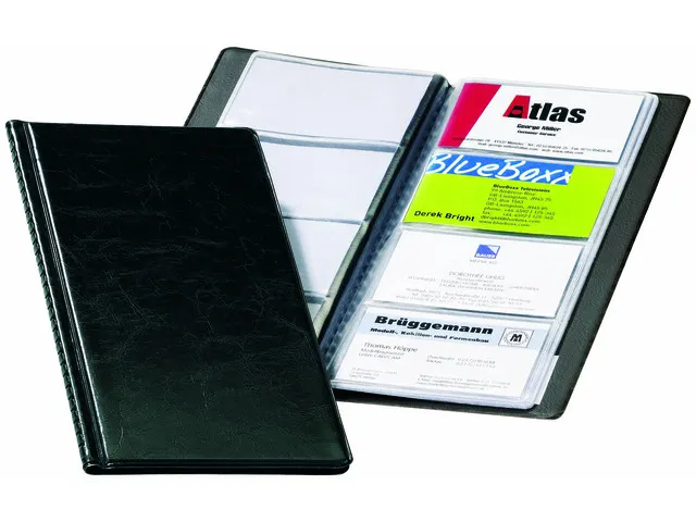 Porte-cartes de visite extra-plat Visifix Noir 253 x 115 mm