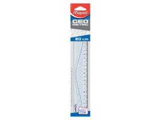 Liniaal Maped Geometric 20cm transparant - 1
