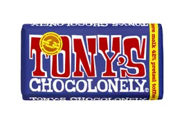 Chocolade Tony's Chocolonely reep 180gr donker melk pretzel toffee
