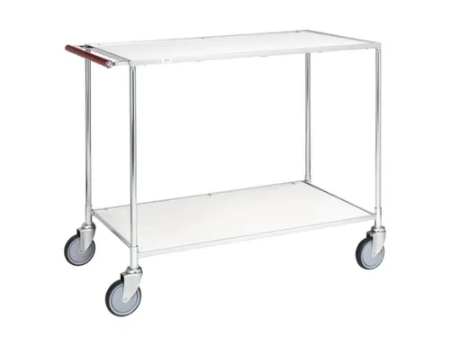Tafelwagen,Draagverm. 150Kg,2Etage(S),Etage(S) Melaminecoating,Wit