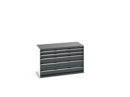 ladekast 800x1300x650mm 5laden zware lasten RAL7035 front RAL7016