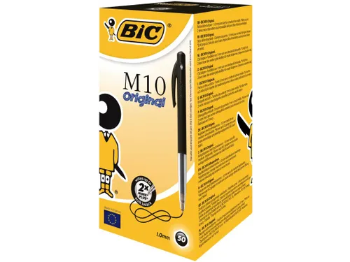 Balpen Bic M10 medium zwart