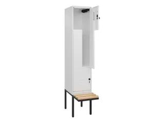 Z-garderobekast,HxBxD 2120x400x815mm,2vak,vak B 400mm,draaigrendel - 2