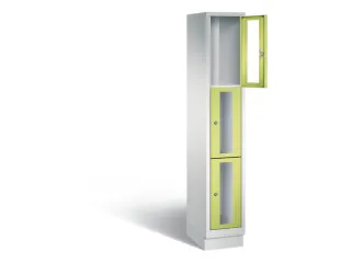 Lockerkast 1800x320x500mm 1x3 vakken Cilinderslot, Sokkel, RDS1108060 - 1