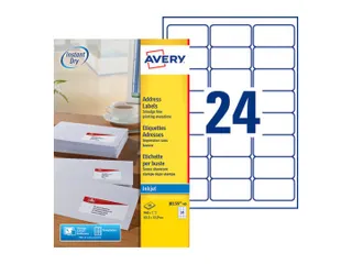 Etiket Avery J8159-40 63.5x33.9mm Inkjet Wit 960 stuks - 1