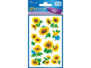 papieretiket Z-design Creative pakje a 3 vel zonnebloemen - 1