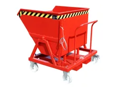 Kiepbak Staalplaat 1170x1200x1245mm Inh. 0.55m³ 1000kg Rood