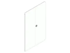 dubbele vleugeldeur,v. inhaakstelling,HxB 2000x1300mm,draaigreep