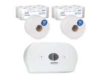 Scott Control: 2 x toiletpapier, 12 rollen (K71861) + GRATIS dispenser