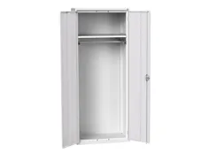 Lockerkast 2000x800x550mm 1 vak, dubbele vleugeldeur, RAL7035