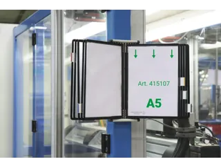 wand-zichtpanelensysteem,DIN A5,staand,10panelen,zwart - 2