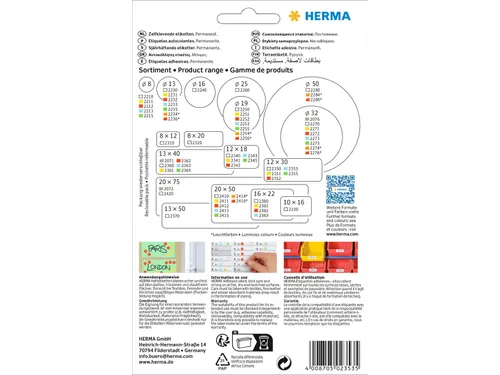 HERMA 2353 Universele etiketten 12x30mm Blauw 1120 stuks