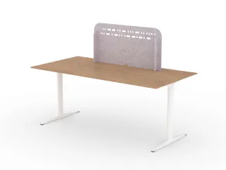 Akoestisch PET-vilt scheidingsscherm M 100x15cm lichtgrijs - 2