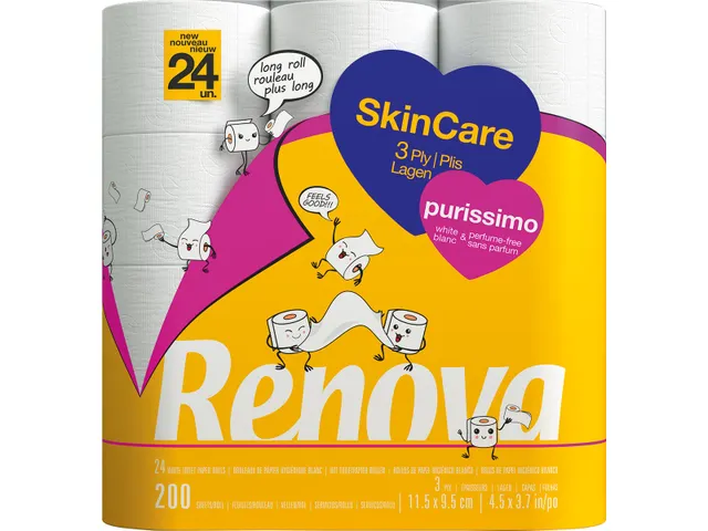 Purissimo toiletpapier 3-laags 200 vellen 24 stuks
