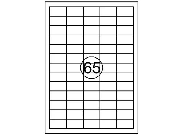 Etiket Quantore 38.1mmx21.2mm 6500 stuks