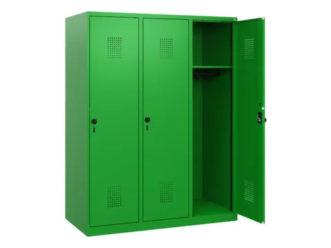 schoollocker,HxBxD 1530x1200x500mm,3vak,vak B 400mm,draaigrendel