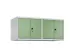 opzetkast,v. locker voor scheiding van kleding,4vak.,vak B 300mm