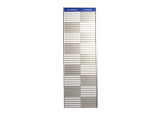 Menoor In-Uit bord 45 namen Aluminium Aanwezig/Afwezig Blauw - 1
