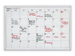 weekplanners HxB 60x90cm magnetisch bord wit met raster