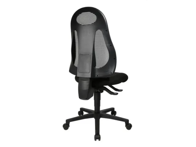 chaise de bureau pivotante,Mécan. synchrone,assise tissu noir