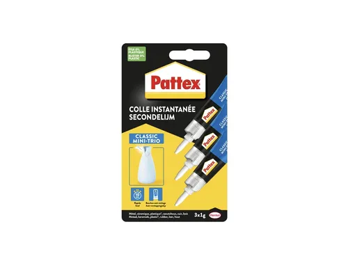 Secondelijm Pattex Classic mini trio tube 3x1gram op blister
