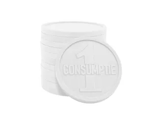 Consumptiemunt Combicraft wit 750 stuks - 1
