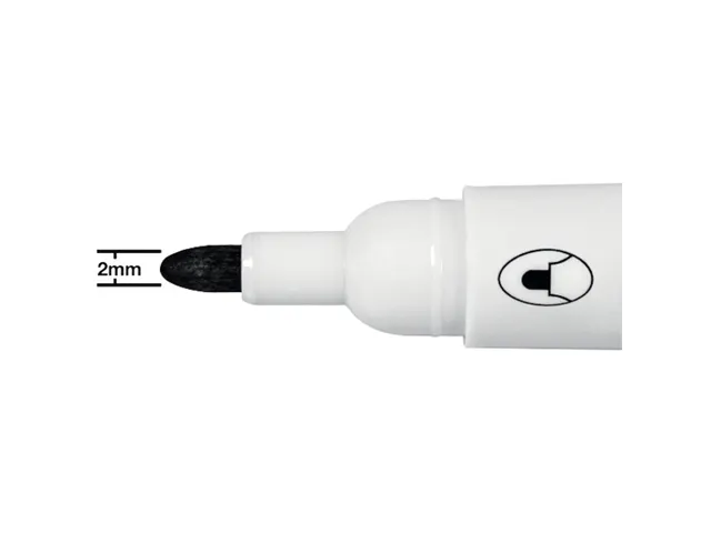 Whiteboardmarker Nobo Glide rond zwart 2mm