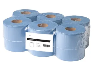 Poetsrol midi blauw 1-laags 6 rol - 1