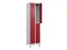 dubbeldekse locker,HxBxD 1950x500x500mm,2x2vak.,vak B 250mm