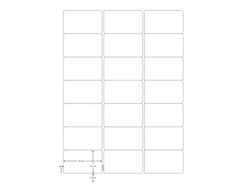 Q-Connect Multi-purpose etiketten A4 63,5x38,1mm Wit 2100 stuks