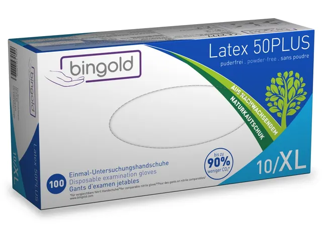 handschoenen uit latex XL wit poedervrij 100 stuks