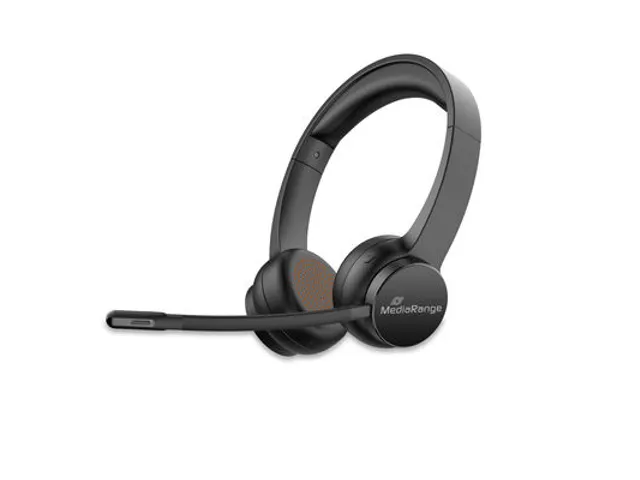 MROS307 MEDIARANGE Headset ENC on ear wireless Bluetooth zwart