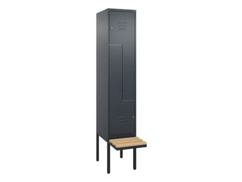 Z-garderobekast,HxBxD 2120x400x815mm,2vak,vak B 400mm,cil.-slot