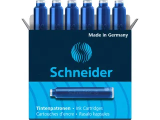 Inktpatroon Schneider Blauw 6 stuks - 1
