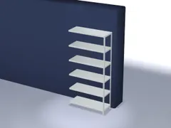 magazijnstelling,aanbouwveld,HxBxD 2500x1300x500mm,vaklast 125kg