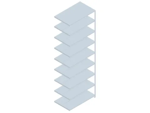 dossierstelling,aanbouwveld,HxBxD 2900x1000x600mm,vaklast 90kg