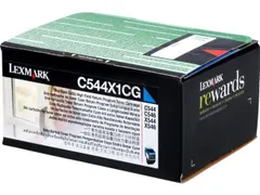 Tonercartridge Lexmark C 544 x 1 cg Retourprogramma Cyaan