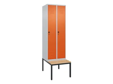 armoire vestiaire noir et blanc HxlxP 2120x600x815mm 2compart.