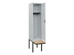 locker met bank,HxBxD 1950x400x815mm,1vak,vak B 400mm,cilinderslot