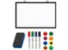 BRASQ Magnetisch Whiteboard 90x60cm Zwart met accessoire set