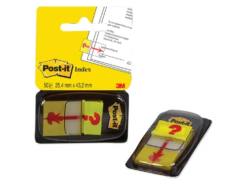 Indextabs Post-it 68031 25,4x43.2mm " hier ondertekenen" geel