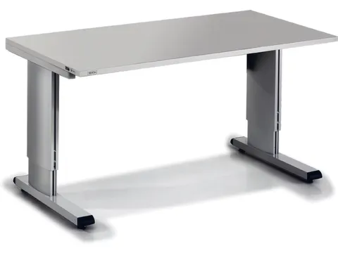 Werktafel Staalbuis 700-1100x1800x800mm Hoogte Verstelbaar Inbus Grijs