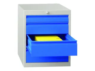 ladekast HxBxD 600x500x600mm 4laden slot RAL7035 front RAL5010 - 2