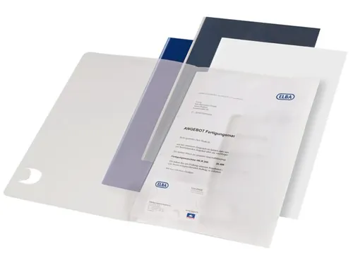 Offertemap Oxford A4 met insteektas 2 kleppen 0,5mm PP transparant