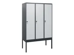 locker,HxBxD 1950x1200x500mm,3vak,vak B 400mm,draaigrendel