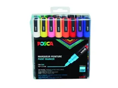 Verfstift Posca PC3M Fijne punt 0,9-1,3mm 16 standaard kleuren assorti